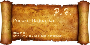 Percze Hajnalka névjegykártya